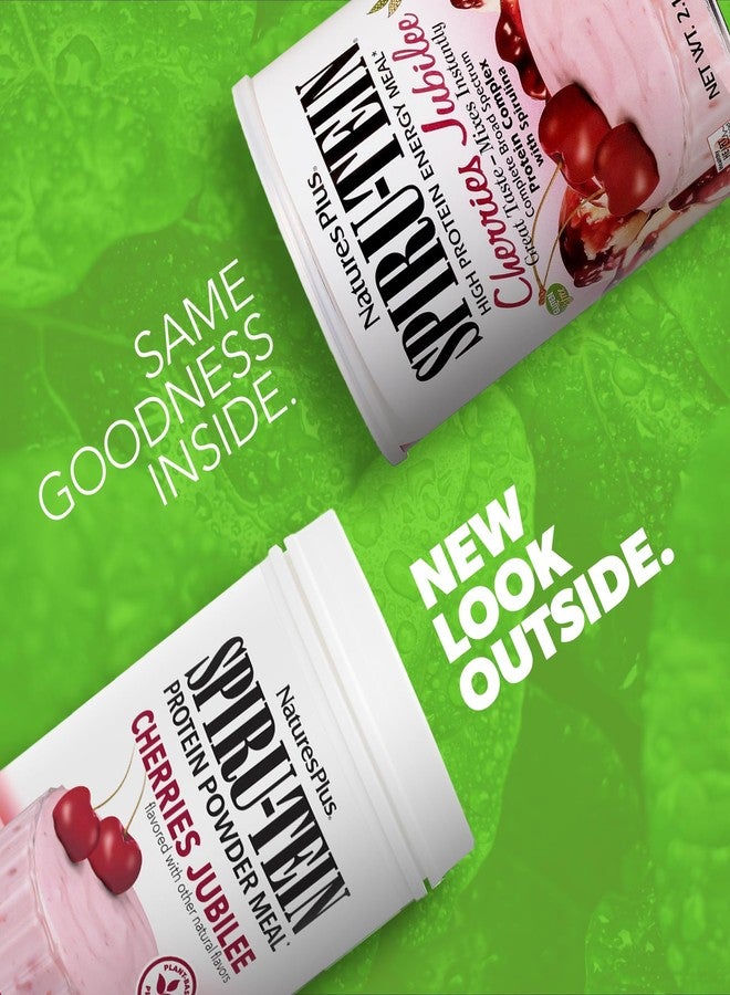 NaturesPlus SPIRU-TEIN, Cherries Jubilee - 2.1 lbs - Plant-Based Protein Powder - Vegetarian, Gluten Free - 30 Servings - Image 2